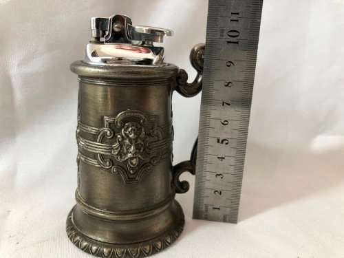 PEWTER BEER MUG LIGHTER - NOT TESTED