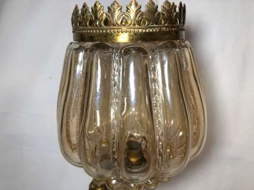 VINTAGE BRONZE FIGERUNE TABLE LAMP ON A MARBLE BASE - 44CM