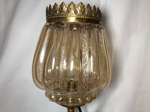 VINTAGE BRONZE FIGERUNE TABLE LAMP ON A MARBLE BASE - 44CM