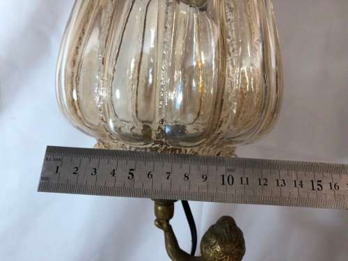 VINTAGE BRONZE FIGERUNE TABLE LAMP ON A MARBLE BASE - 44CM