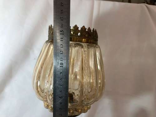 VINTAGE BRONZE FIGERUNE TABLE LAMP ON A MARBLE BASE - 44CM