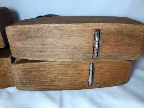 4 VINTAGE WOOD HAND PLANES NO 1,39,41,43 - 1X WILLIAM MARPLES & SONS BLADE IN NO 1