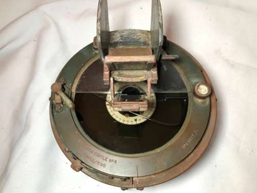 WW2 BRITISH RAF AIRCRAFT OBSERVER'S COMPASS WITH AZIMUTH CIRCLE - TYPE O.2.A Ref 6A/0.892