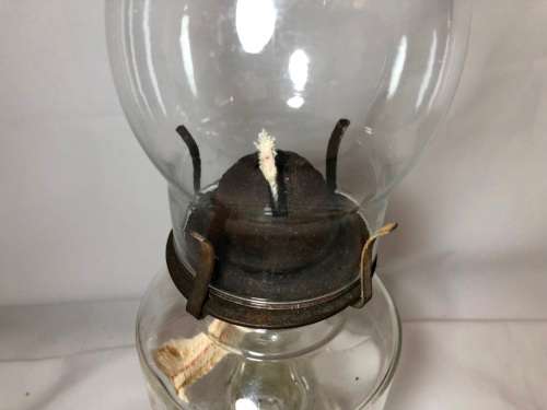 DETAILED GLASS OIL LAMP - WORKING (40CM)