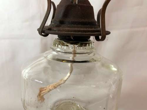 DETAILED GLASS OIL LAMP - WORKING (40CM)