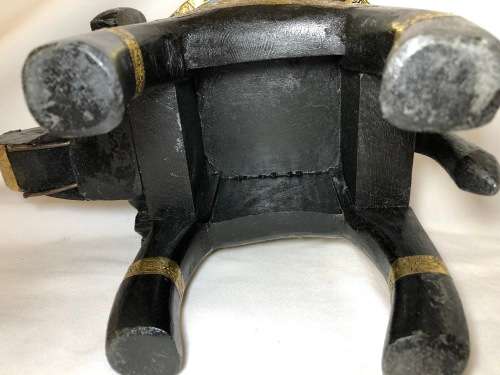 BEAUTIFUL HANDMADE ELEPHANT SHAPE WOOD SIDE TABLE COVERED WITH BRASS