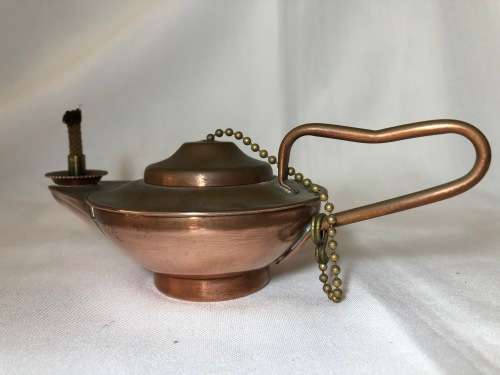 VINTAGE COPPER NORMEWARE OIL LAMP