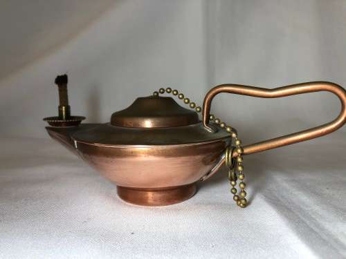 VINTAGE COPPER NORMEWARE OIL LAMP