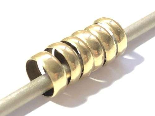 6 9ct Gold friendship rings for a necklace or bracelet