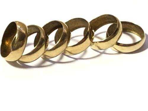 6 9ct Gold friendship rings for a necklace or bracelet