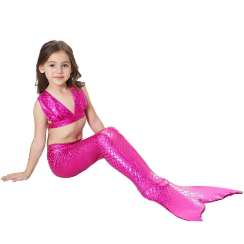 Girl's Mermaid Tail Swimsuit - Hot Pink