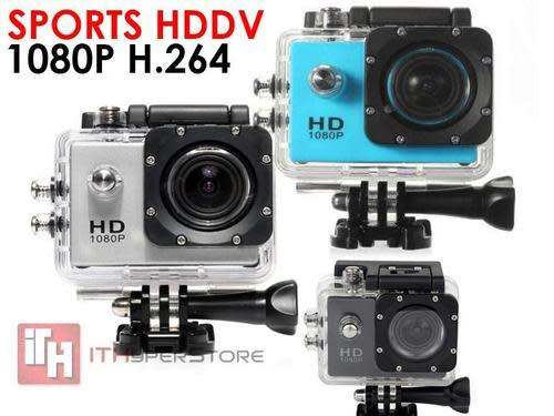 Action Camera Full HD H.264 1080P Sports HD DV 30M Water Resistant Camera