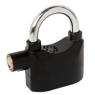Alarm Lock 110 DBA STAINLESS STEEL ALARM SECURITY LOCK (BLACK)