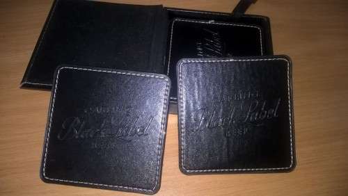 Black Label Coaster Set