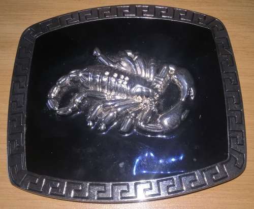 Scorpion Black and Silver Belt Buckle