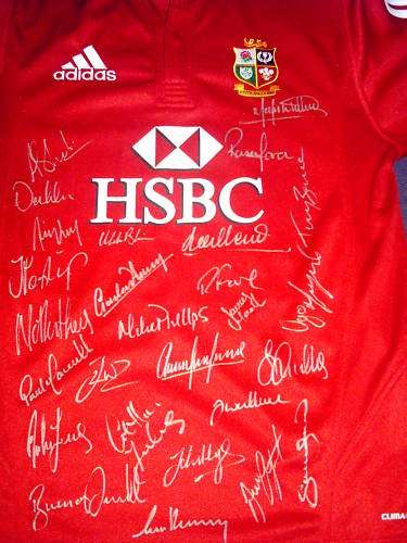 2009 BRITISH AND IRISH LIONS SQUAD SIGNED RUGBY JERSEY-RARE +COA