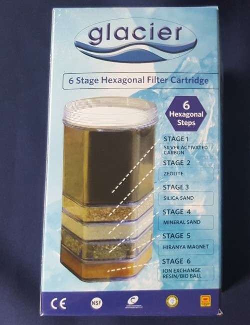 Glacier 6 Stage Hexagonal Filter Water Cartridge
