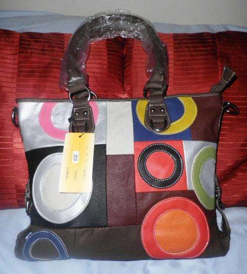BRAND NEW COLORFUL LEATHER BAG ***STUNNING!!!***