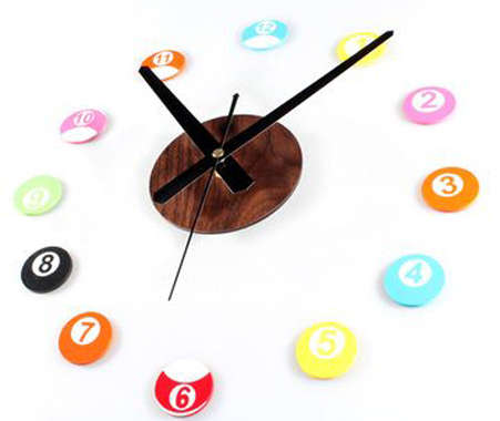 *LOCAL STOCK* DIY Modern Wall Clock Table Tennis Surface 3D Sticker Decor For Chess Room Home
