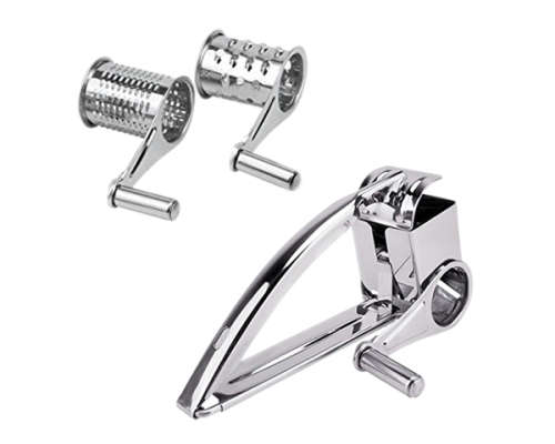 Rotary Cheese Grater - Vegetable Cheese Cutter  Shredder with 3 Interchanging Rotary Slicer Unboxed