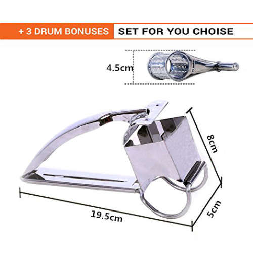 Rotary Cheese Grater - Vegetable Cheese Cutter  Shredder with 3 Interchanging Rotary Slicer Unboxed