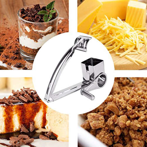 Rotary Cheese Grater - Vegetable Cheese Cutter  Shredder with 3 Interchanging Rotary Slicer Unboxed