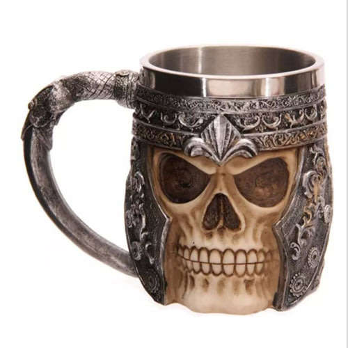 *LOCAL STOCK* Cool Stainless Steel Skull Coffee Mug Cup for 3D Design Mugs Unboxed