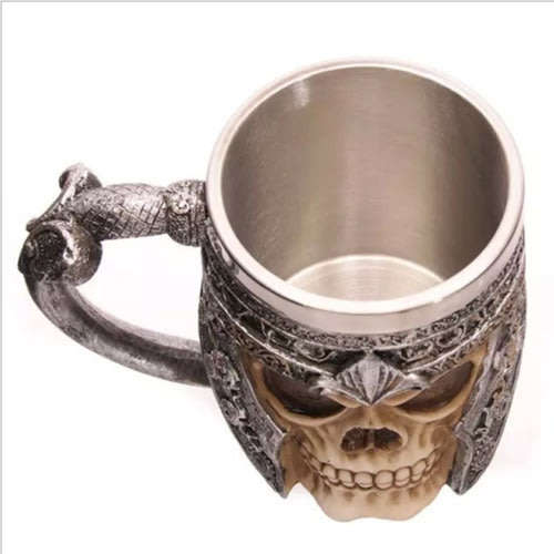 *LOCAL STOCK* Cool Stainless Steel Skull Coffee Mug Cup for 3D Design Mugs Unboxed