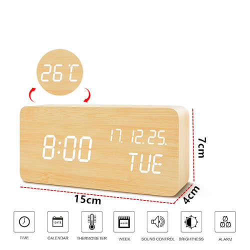 Digital LED Alarm Clock Timer Calendar Thermometer Unboxed