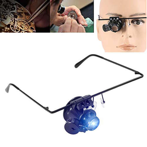 Head-Mounted 20X Magnifying Glass with LED Light Unboxed