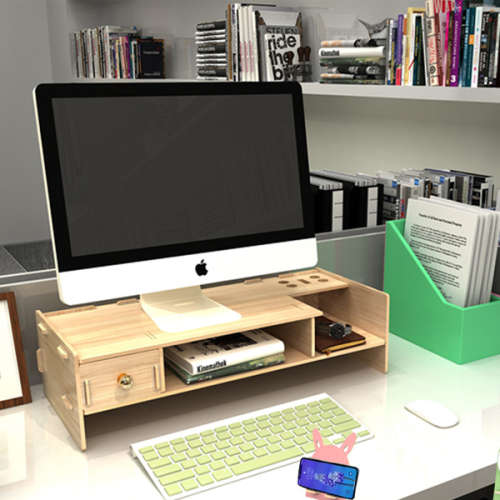 Wooden Monitor Riser Stand Unboxed