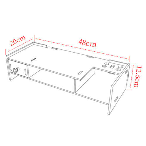 Wooden Monitor Riser Stand Unboxed