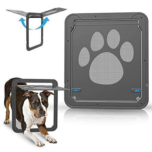 Pet Dog Door Magnetic Flap Door for Screen Door Unboxed