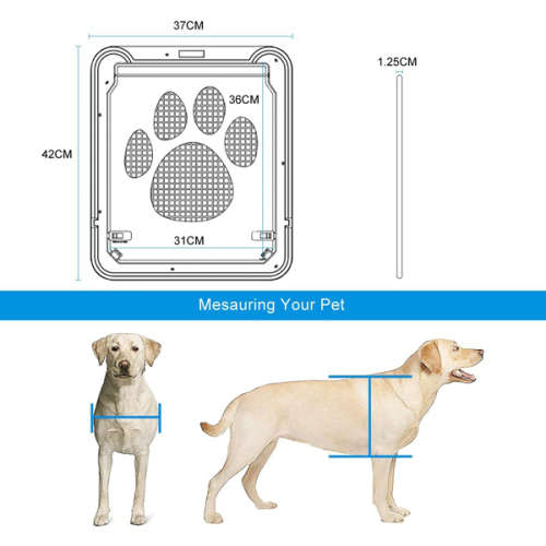 Pet Dog Door Magnetic Flap Door for Screen Door Unboxed