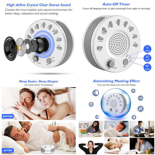 Noise Sound Therapy Machine For Sleep - White