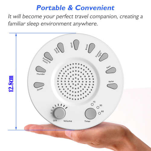 Noise Sound Therapy Machine For Sleep - White