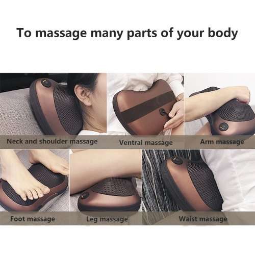 Relieving Back Neck & Shoulder Pain,Heat Therapy Massaging Pillow For Office,Home or Car Use Unboxed