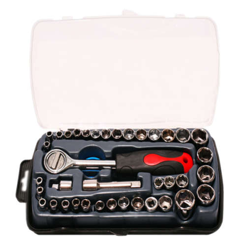 40 Pieces Drive Socket Set with Reversible Ratchet Unboxed