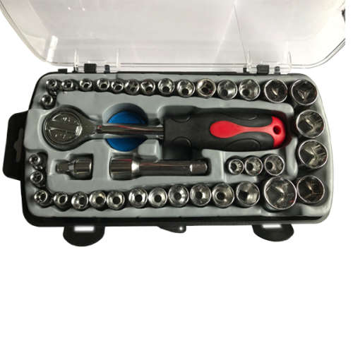 40 Pieces Drive Socket Set with Reversible Ratchet Unboxed