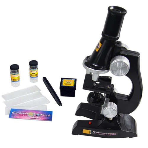 Microscope With LED 100X 200X & 450X Science Toy Unboxed