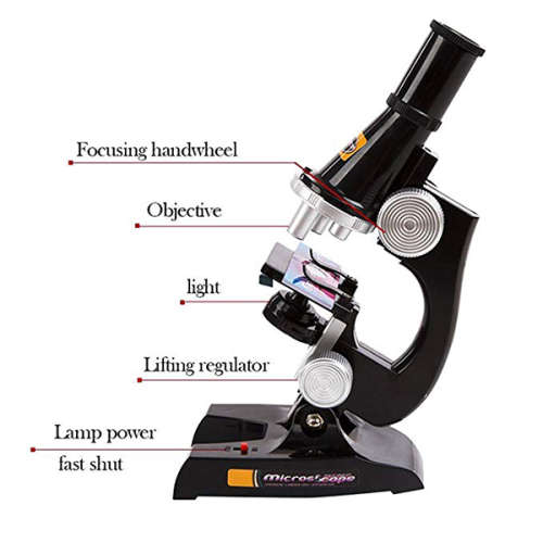 Microscope With LED 100X 200X & 450X Science Toy Unboxed
