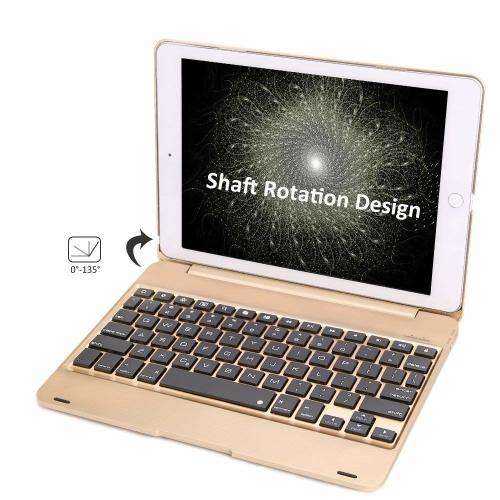 Wireless Bluetooth Keyboard Case for ipad air 2 Pro 9.7-Gold Unboxed