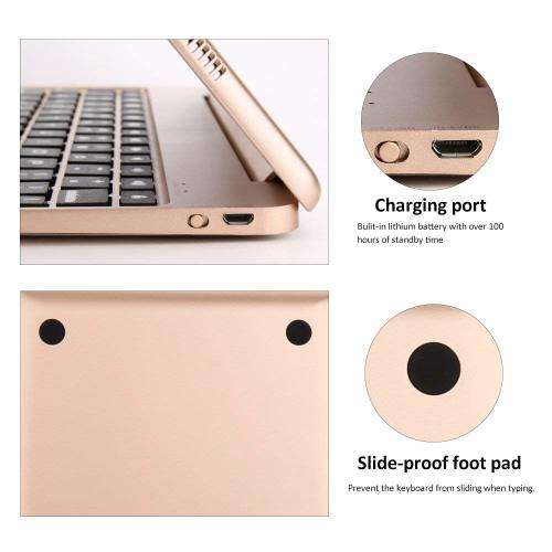 Wireless Bluetooth Keyboard Case for ipad air 2 Pro 9.7-Gold Unboxed