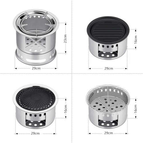 Portable Stainless Steel Wood Burning Stove Unboxed