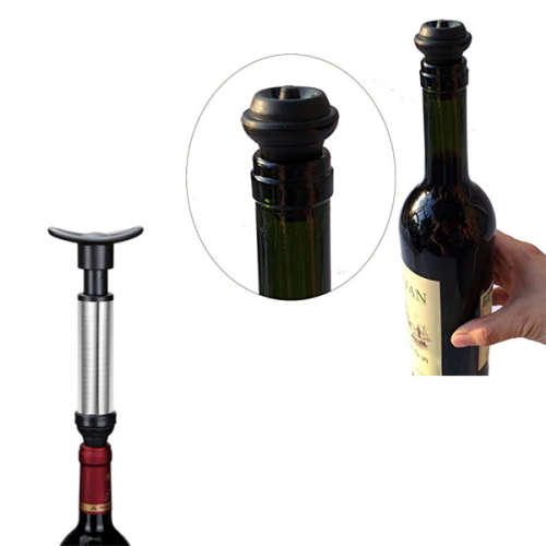 Wine Saver Pump Preserver with 2 Re-usable Vacuum Bottle Stoppers  Unboxed