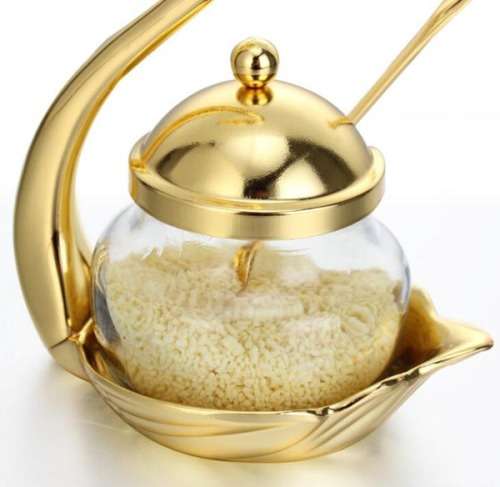 Swan Pepper Storage Rack with Serving Spoon  Unboxed