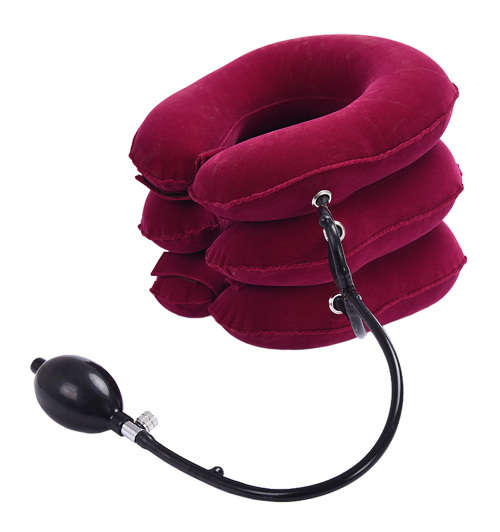 Grade Cervical Neck Traction Device Pillow - Red Unboxed