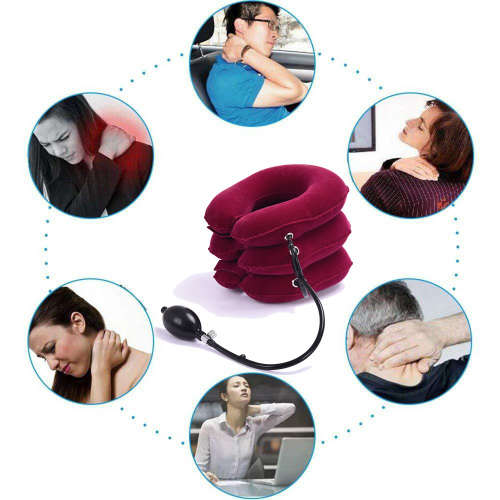 Grade Cervical Neck Traction Device Pillow - Red Unboxed