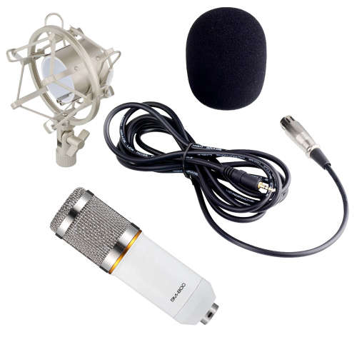 Condenser Microphone Metal Shock Mount 3.5mm Stereo Plug Unboxed