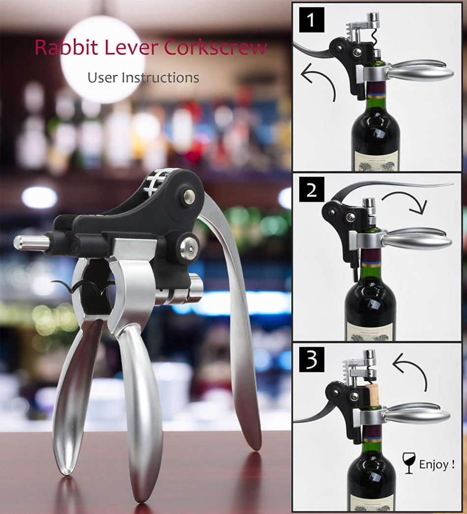 9 in 1 Rabbit Wine Opener Corkscrew Set Unboxed